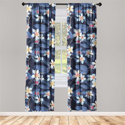 Tropical Window Curtains Aloha Hawaii Feels Hibiscus Flowers With