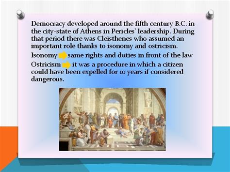 Origins of democracy Athens 5 th century BC