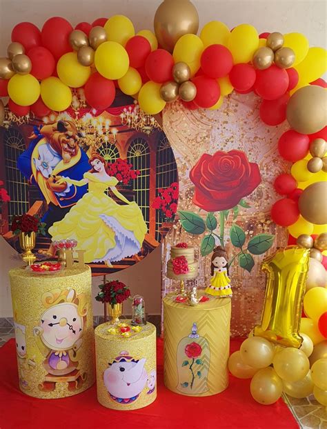 Aniversário Da Bela Ea Fera - A Bela e a Fera | Decoração de aniversário da bela ea fera, Decoração ...