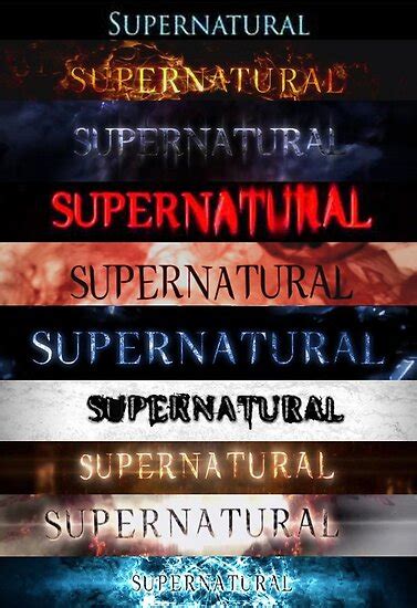 Supernatural Intro Seasons 1 10 Poster By Linnlag Redbubble