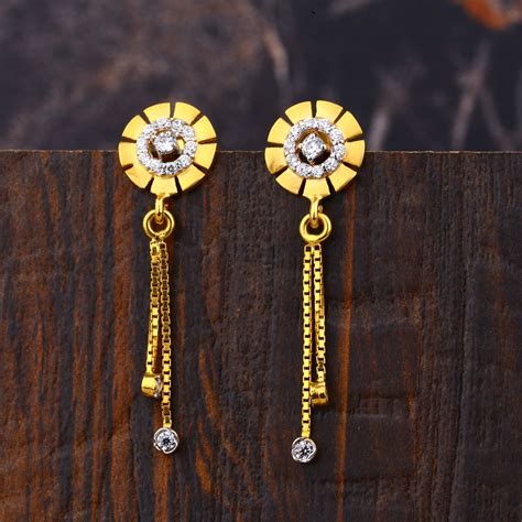 Gold Latkan Earrings Atelier Yuwaciaojp