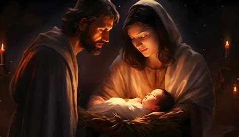 Mary Joseph and the baby Jesus Son of God Christmas story Christmas ...