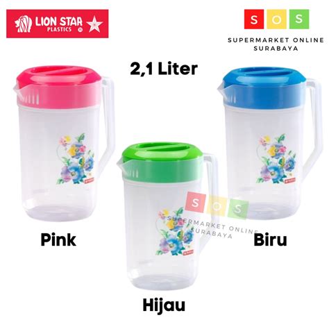 Jual Teko Air Plastik Tebal 2 1 Liter Lion Star K 3Cocok Untuk Minuman