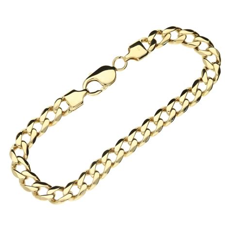 Mens Ct Yellow Gold Curb Bracelet Miltons Diamonds