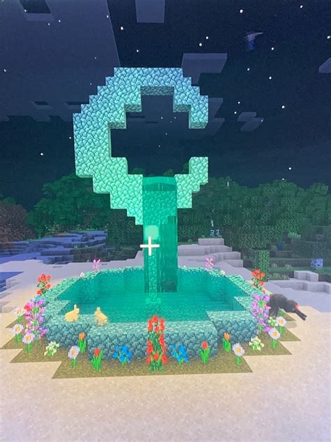 Crescent Moon Fountain | Minecraft fountain, Cool minecraft creations ...