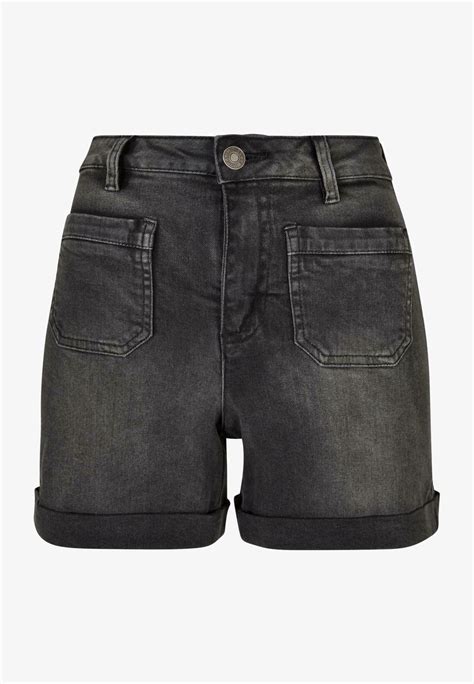 Urban Classics Denim Shorts Black Washedmottled Black Zalandoie