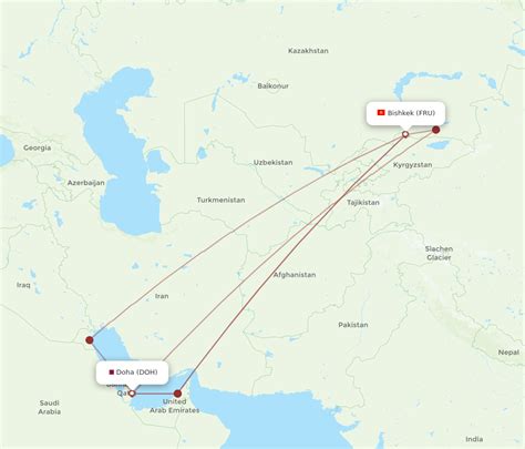 All Flight Routes From Doha To Bishkek Doh To Fru Flight Routes