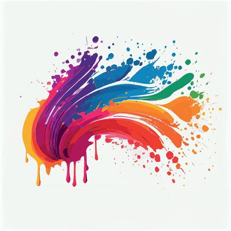 frotis, manchas de pintura de color sobre un fondo blanco, colores multicolores, arco iris ...