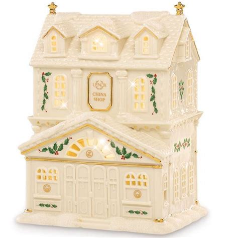 Lenox Christmas Village Lighted China Shoppe - Figurines