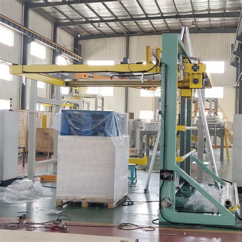 Online Stretch Film Fully Automatic Pallet Wrapper Packaging Line