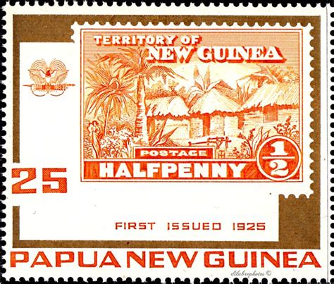 Papua New Guinea FIRST STAMPS NEW GUINEA No 1 Scott 393 A84 Issued