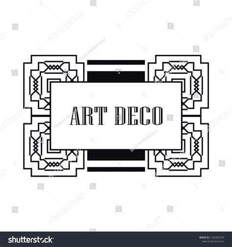 Retro Art Deco Invitation Border Frame Stock Vector (Royalty Free ...