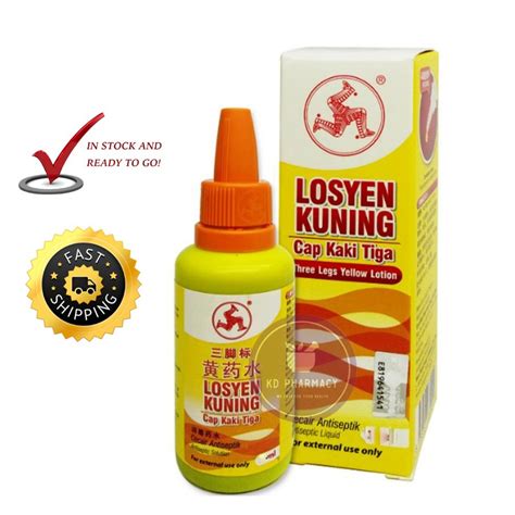 Three Legs Yellow Lotion Antiseptic Liquid 30ml 60 Ml Ubat Cuci