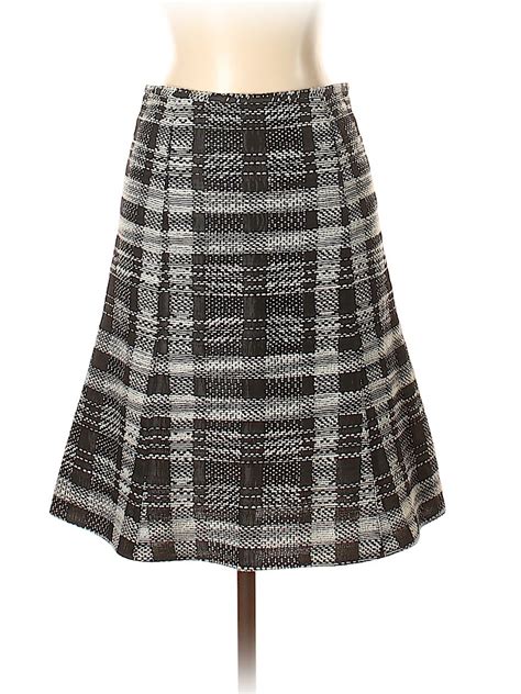 Emporio Armani Plaid Black Casual Skirt Size 4 86 Off Thredup