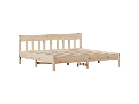 Supersleep tête de lit inclus cadre de lit 200x200cm bois de pin