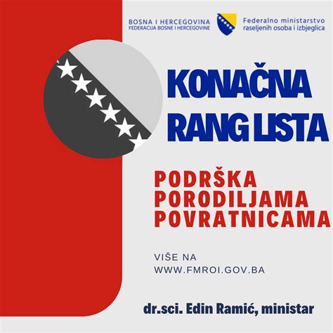 Kona Na Rang Lista Po Osnovu Javnog Poziva Za Dodjelu Nov Anih