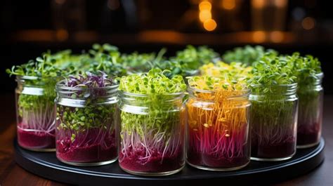 Premium Photo Closeup Of Microgreens Sprouts Ready To Eat Growing