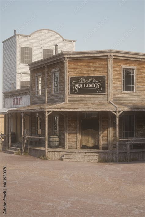 Old Western Town Saloon