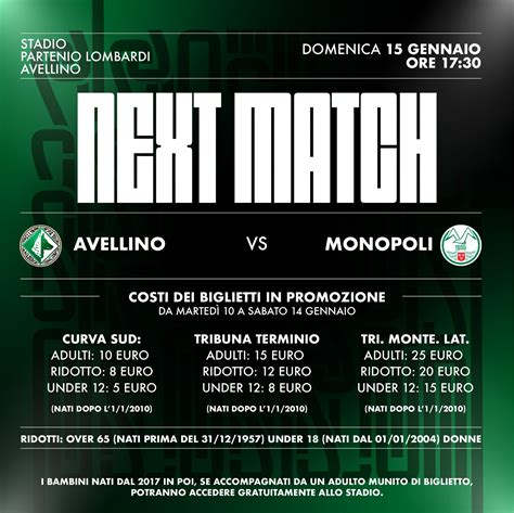 Avellino Monopoli Da Domani Via Alla Prevendita Sito Ufficiale Us