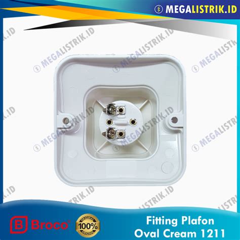 Broco Fitting Plafon E27 Oval Cream 1211 MEGALISTRIK ID