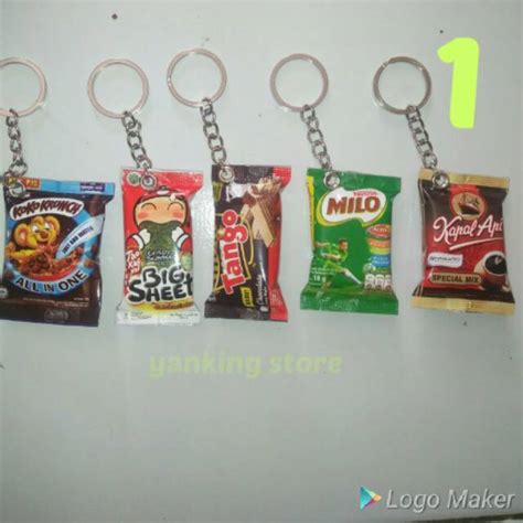 Jual Paket Murah Gantungan Kunci Miniatur Snack Shopee Indonesia