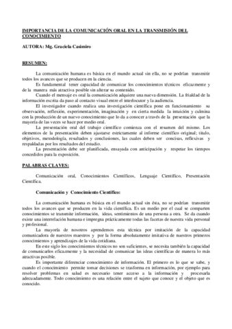 Comunicacion Oral Y Escrita Pdf