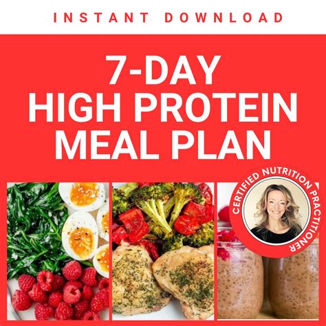 7 Day High Protein Meal Plan For Muscle Building High Protein Recipes For Weight Loss And