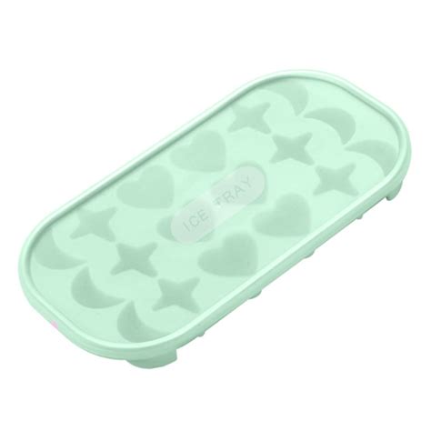 JIAOCHU Heart Shaped Silicone Ice Cube Tray With Lid Recyclable And