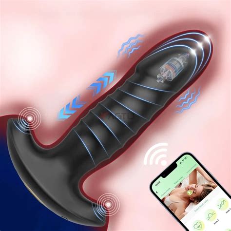 VIBROMASSEUR ANAL TÉLESCOPIQUE SANS FIL BLUETOOTH MASSEUR DE PROSTATE PLUG ANAL EUR