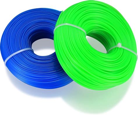 2 Pièces Fil de Nylon Rond pour Débroussailleuse 1 6 mm x 100 m Bobine