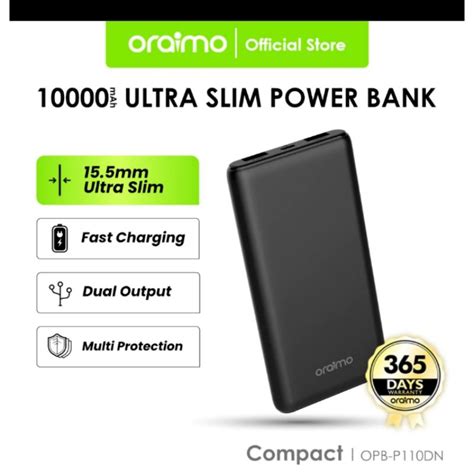 Jual Oraimo Powerbank Real 10000 MAh Shopee Indonesia