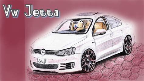 DESENHO DO VW JETTA GLI Volkswagen Rebaixado Passo A Passo Speed