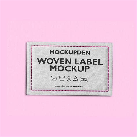 Free Woven Label Mockup PSD Template Mockup Den