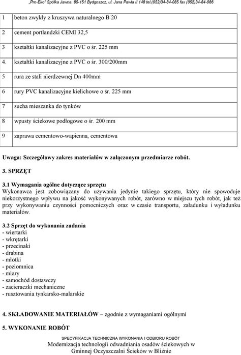 SZCZEGÓŁOWA SPECYFIKACJA TECHNICZNA ST ROBOTY REMONTOWO BUDOWLANE PDF