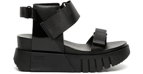 United Nude Delta Run Mm Wedge Sandals In Black Lyst