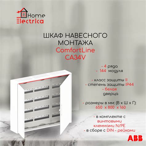 Щит (шкаф) навесного монтажа 144 модулей ComfortLine CA34V с ...