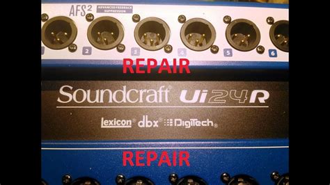 Soundcraft Ui24R repair - YouTube