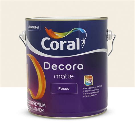 Tinta Acr Lica Fosca Decora Matte Premium Interior E Exterior Branco