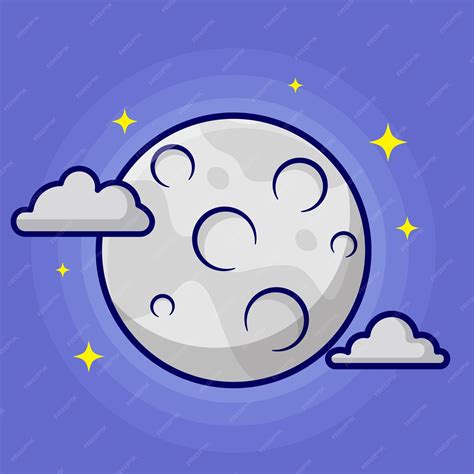 Premium Vector Illustration Cartoon Moon