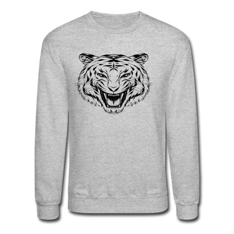 Tiger Texture Head Sweatshirt Bluberi Fashion Online Store Jackets