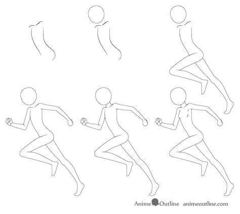 How To Draw Anime Poses Step By Step Animeoutline Anime Drawings