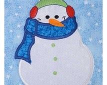 Popular items for snowman applique on Etsy