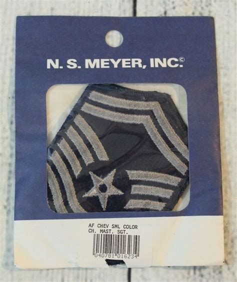 Us Air Force Senior Master Sergeant Rank Insignia Vtg 1966 Ns Meyer Inc Patch Sergeant