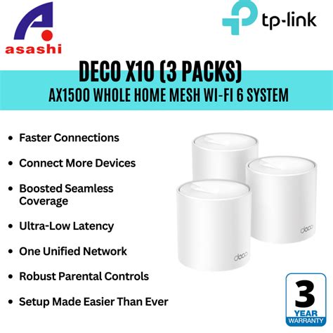 Tp Link Deco X Ax Whole Home Mesh Wi Fi System Shopee Malaysia