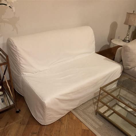 Ikea Lycksele Lovas Sleeper Sofa In White Aptdeco