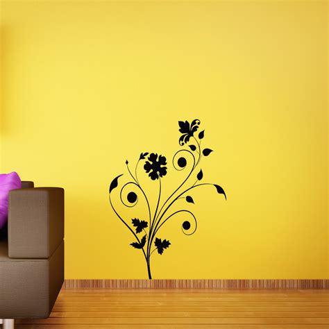 Floral Abstract Wall Art - Removable Wall Stickers and Wall Decals