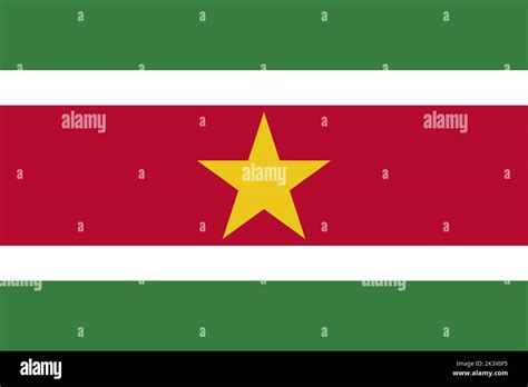 Vector Flag Of Suriname In Original Colors Stock Vector Image Art Alamy