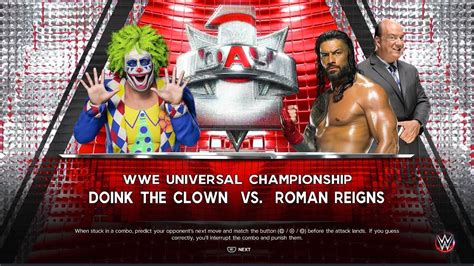 Wwe K Doink The Clown Vs Roman Reigns Youtube