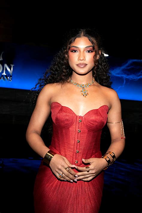 Dior Goodjohn Attends Disney S Percy Jackson And The Olympians New