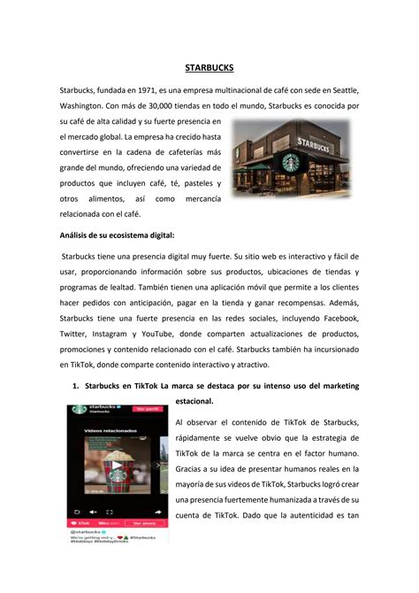 SOLUTION Starbucks An Lisis Delecosistema Digital Studypool